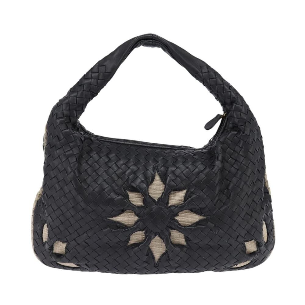 Bottega Veneta Intrecciato Shoulder Bag Black
